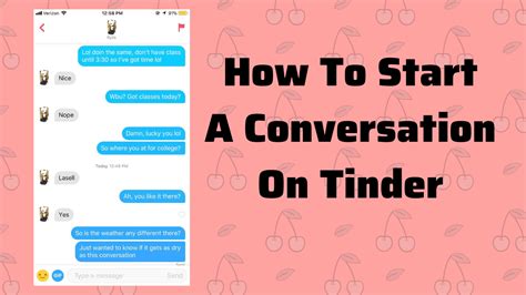 how to start conversations on dating app